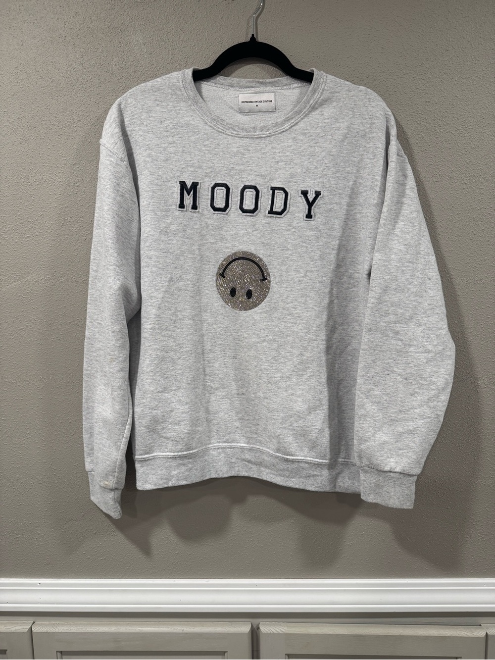 Moody Graphic Crewneck Sweater - Light Gray - Picture 2 of 6